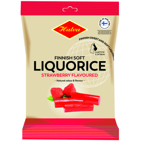 Finnish Soft Liquorice Strawberry Flavoured 200 g