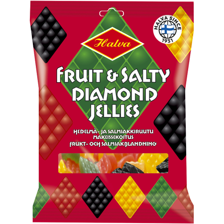 Fruit & Salty Diamonds Jellies 350 g