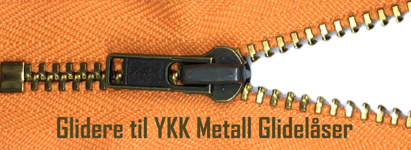Glidere til YKK Metall glidelåser