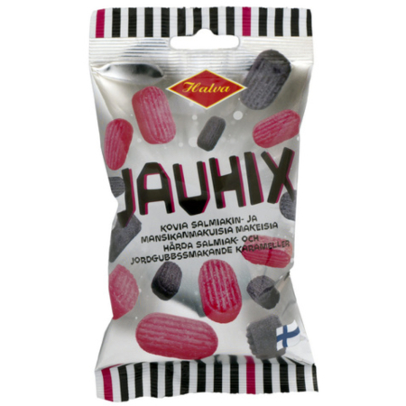 Jauhix Salmiakk- og Jordbærsmak 100 g
