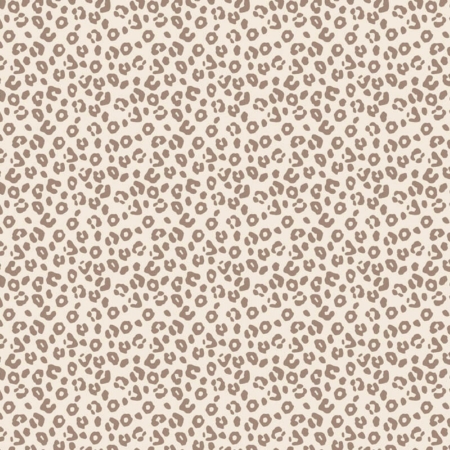 Bomullsjersey med Leopardmønster - Beige