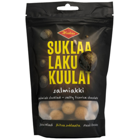 Suklaa Laku Kuulat Salmiakki - Salmiakk Lakris i Hvit Sjokolade 130 g