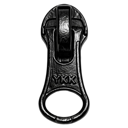 YKK Glider #5CN med rund ringhempe - Svart (for omvendt spiral vanntett glidelås)