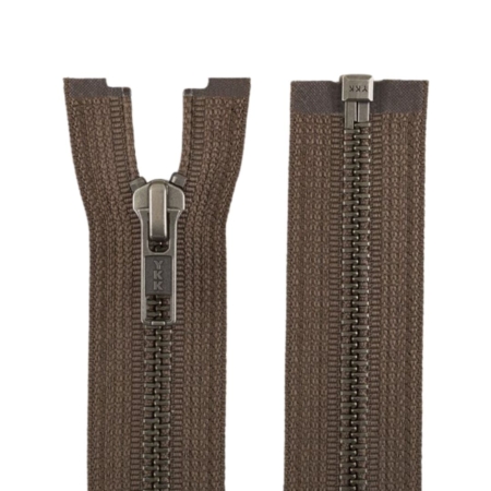 YKK Metall Glidelås, Delbar, #5U - 569 Brun