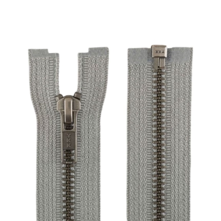 YKK Metall Glidelås, Delbar, #5U - 577 Mellomgrå