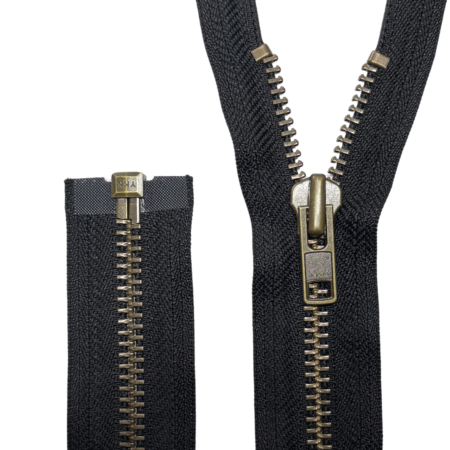 YKK Metall Glidelås, Delbar, #8 - 580 Svart, 90 cm