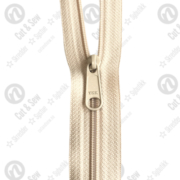 YKK Spiral Glidelås, Ikke Delbar, 10 Sand, 35 cm