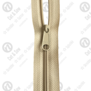 YKK Spiral Glidelås, Ikke Delbar, 101 Lysebeige, 68 cm