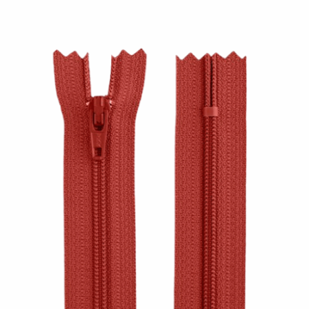 YKK Spiral Glidelås, Ikke Delbar, #3c - 073 Rustrød