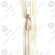 YKK Spiral Glidelås, Ikke Delbar, Offwhite 45 cm