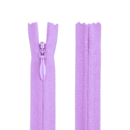 YKK Usynlig Glidelås, Ikke Delbar, #2cc - 553 Lavender